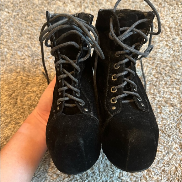 Delicacy Velvet Boot Heels - Picture 3 of 7